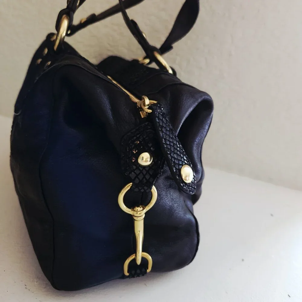 Euc Coach Ashley Black Leather 2/Way Shoulder Bag Purse